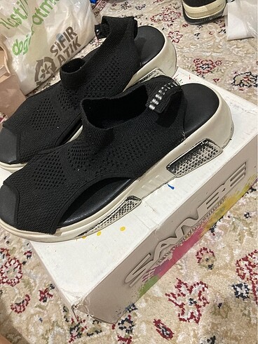 Diğer Siyah spor sandalet