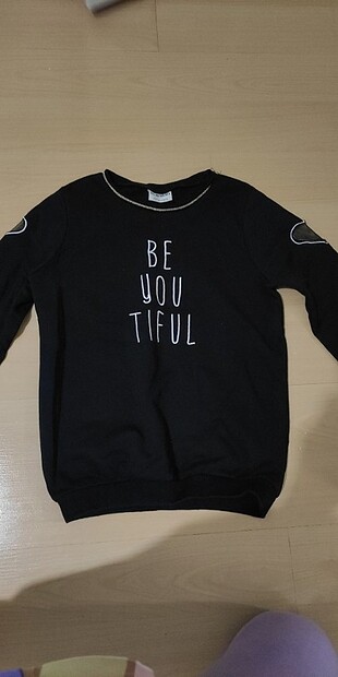 Siyah kız çocuk sweatshirt