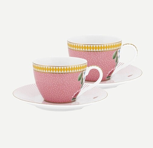 Pip studio pembe ikili fincan