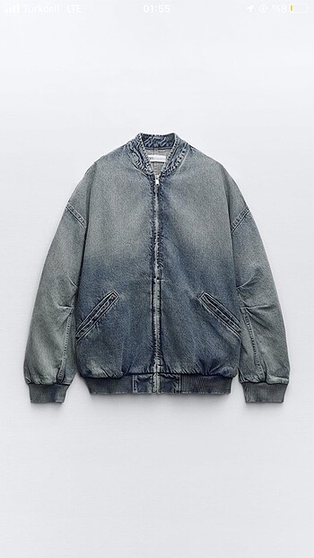 Zara denim bomber ceket