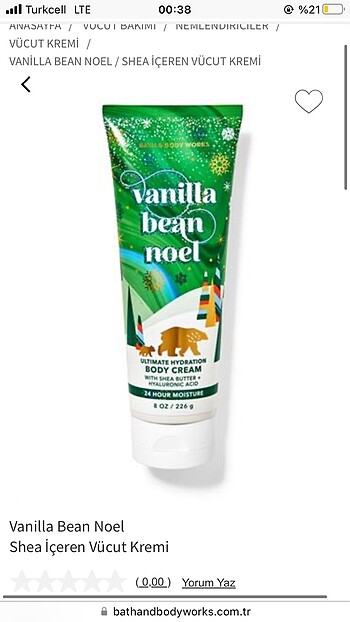 Bath body Works vücut kremi