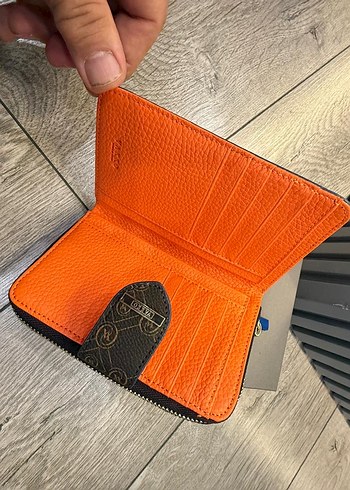 Kahverengi Deri Kadın Cüzdan Vakko cüzdan - Görsel 4