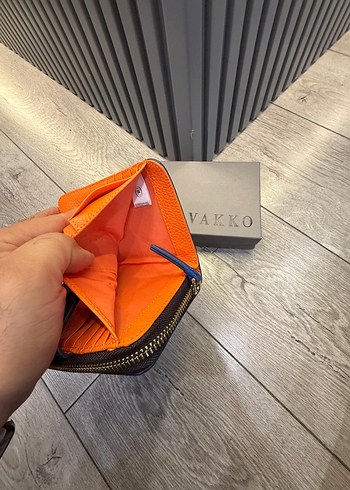 Kahverengi Deri Kadın Cüzdan Vakko cüzdan - Görsel 5