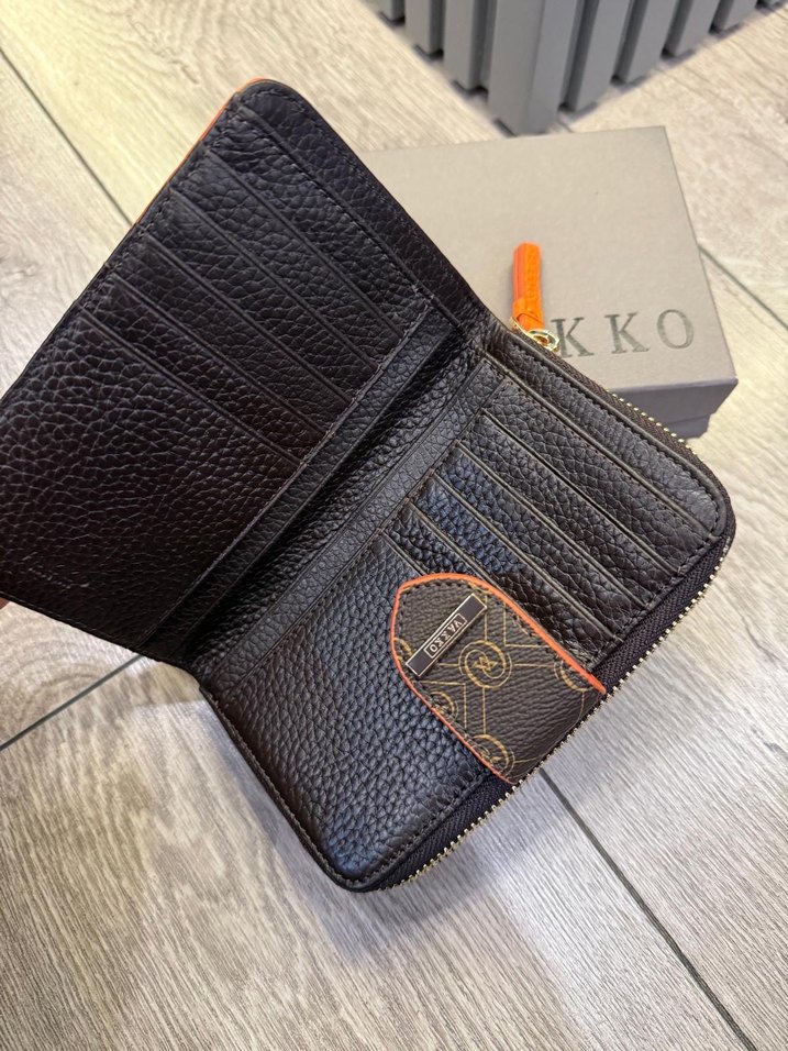 Kahverengi Deri Kadın Cüzdan Vakko cüzdan - Görsel 2