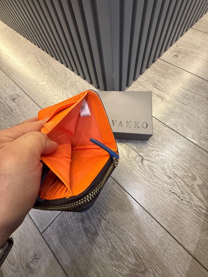 Kahverengi Deri Kadın Cüzdan Vakko cüzdan - Görsel 5