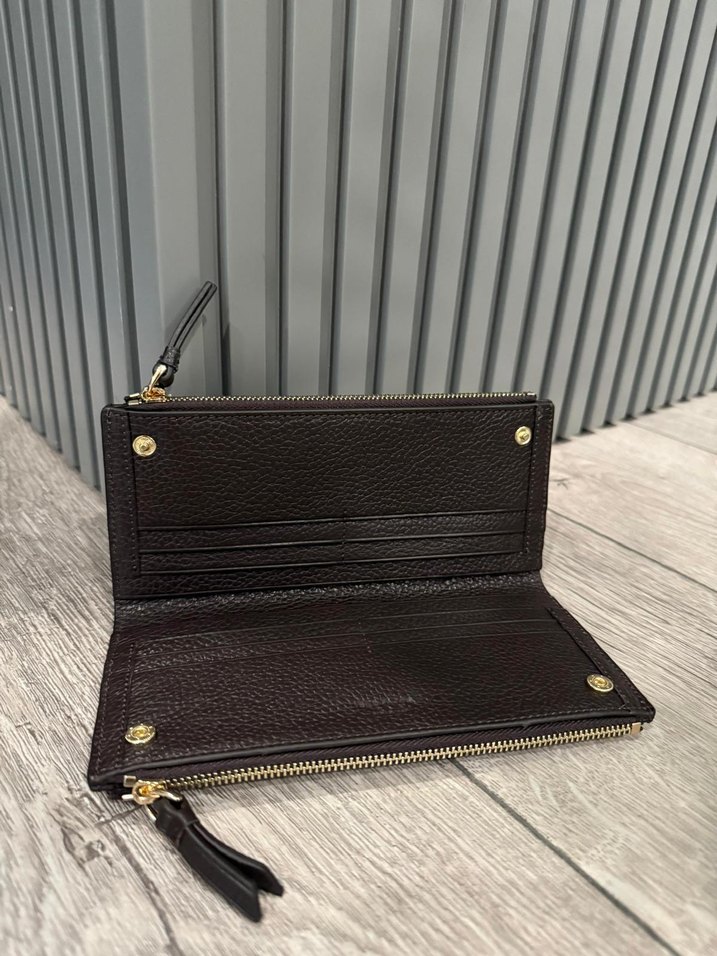 Kahverengi Deri Kadın Cüzdanı Vakko cüzdan - Görsel 3