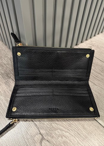 Siyah Fermuarlı Kadın Clutch Cüzdan Vakko cüzdan - Görsel 2