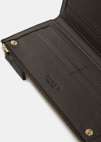 Siyah Fermuarlı Kadın Clutch Cüzdan Vakko cüzdan - Görsel 3