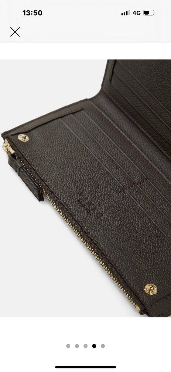 Siyah Fermuarlı Kadın Clutch Cüzdan Vakko cüzdan - Görsel 3