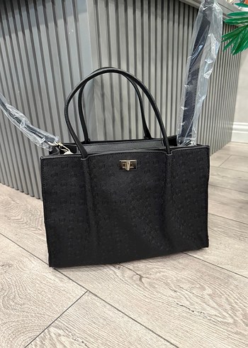 Kahverengi Deri Baskılı Kadın Çanta Vakko çanta - Görsel 5