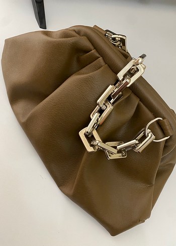 Zincir Detaylı Kahverengi Kadın El Zinciri - Görsel 2