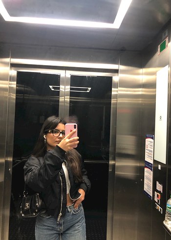 Siyah Deri Kalp Tokalı Kadın Çanta - Görsel 5