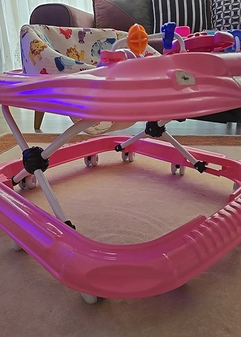 Renkli Pembe Bebek Yürüteci