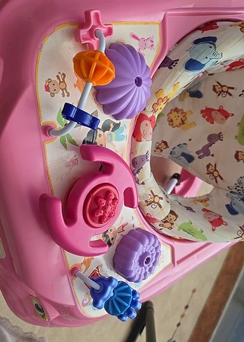  Beden Renkli Pembe Bebek Yürüteci