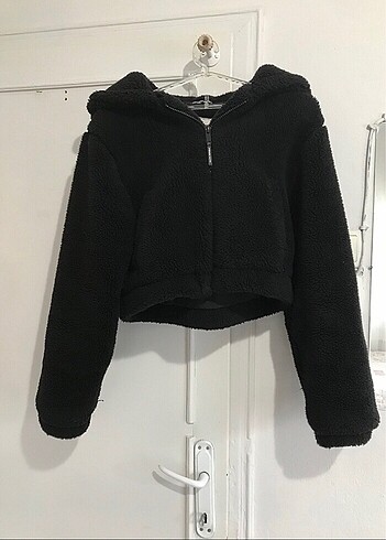 Pulbear peluş crop kaban-ceket