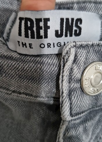 Gri Bol Kesim Kadın Denim Pantolon - Görsel 3