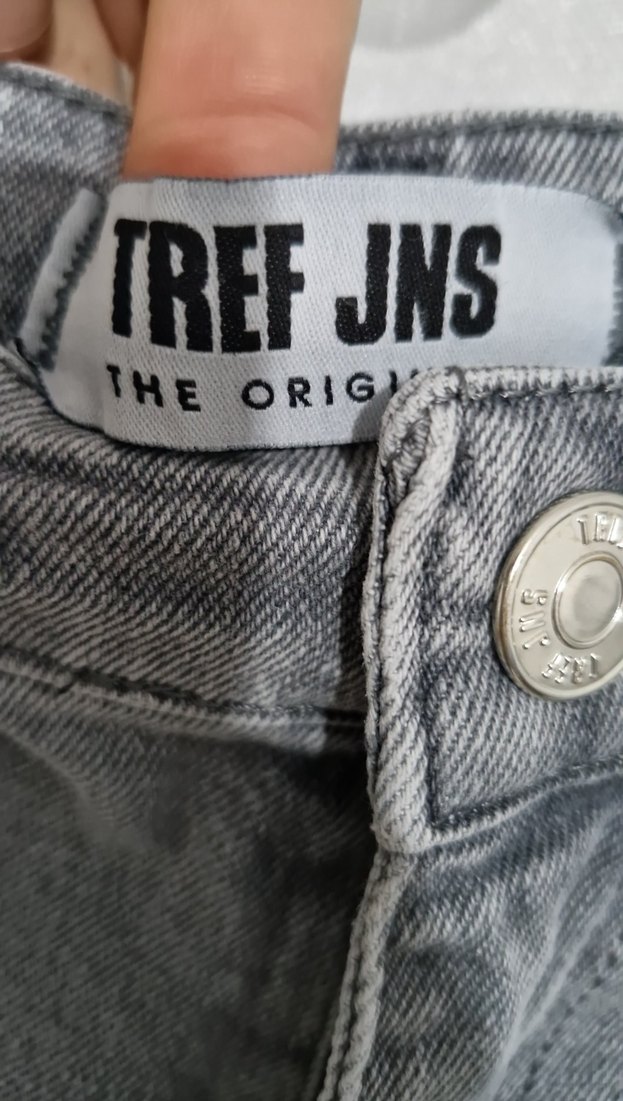 Gri Bol Kesim Kadın Denim Pantolon - Görsel 3