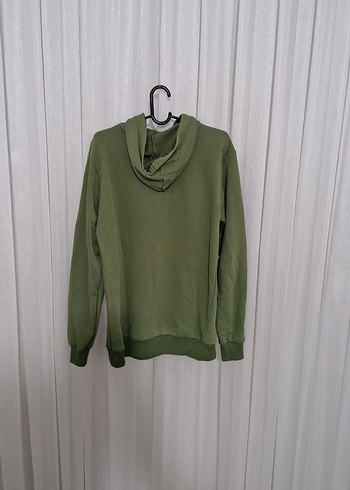 Kadın Haki Kapüşonlu Rahat Sweatshirt - Görsel 3