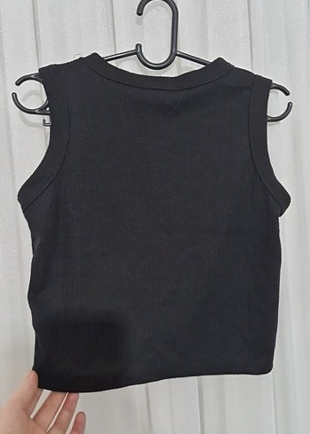 Siyah Kolsuz Kısa Crop Top - Görsel 4
