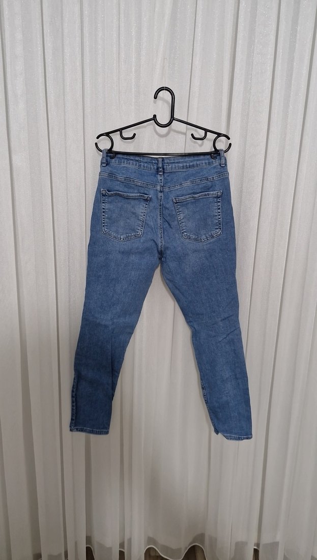 Kadın Mavi Denim Regular Fit Kot Pantolon - Görsel 4