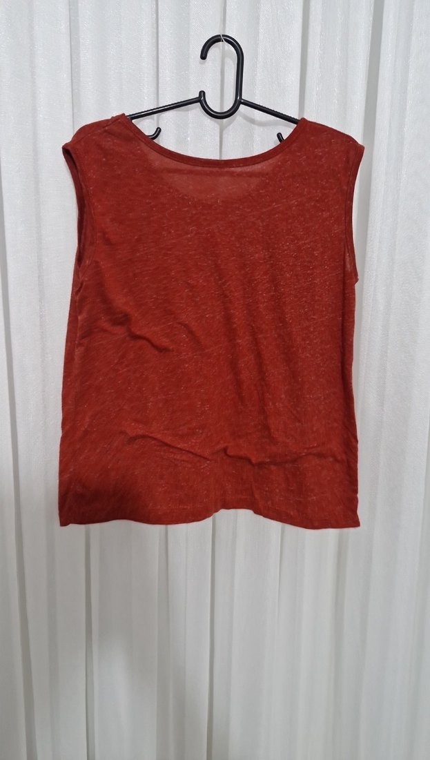 tarçın Bohem Desenli Kolsuz   Bluz - Görsel 2