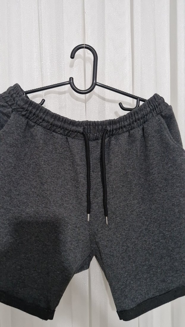 Gri Rahat Kesim kadın Mini Şort - Görsel 2