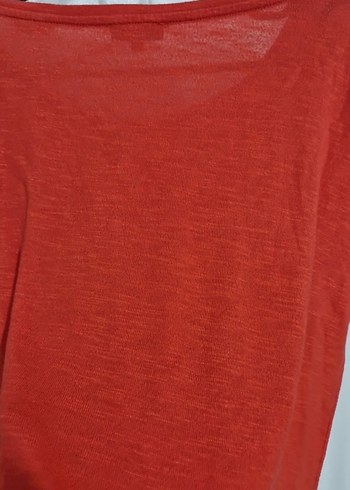 Gri Baskılı Kırmızı Kısa Kollu Tişört - Görsel 4