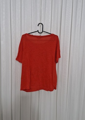 Gri Baskılı Kırmızı Kısa Kollu Tişört - Görsel 3