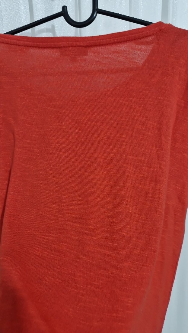 Gri Baskılı Kırmızı Kısa Kollu Tişört - Görsel 4