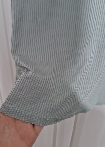 su yeşili Kısa Kollu Kadın Tişört - Görsel 4