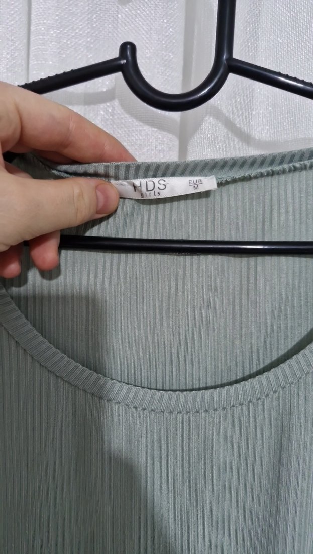 su yeşili Kısa Kollu Kadın Tişört - Görsel 5