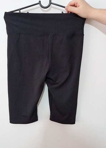 Siyah Midi Spor Şortu - Görsel 2