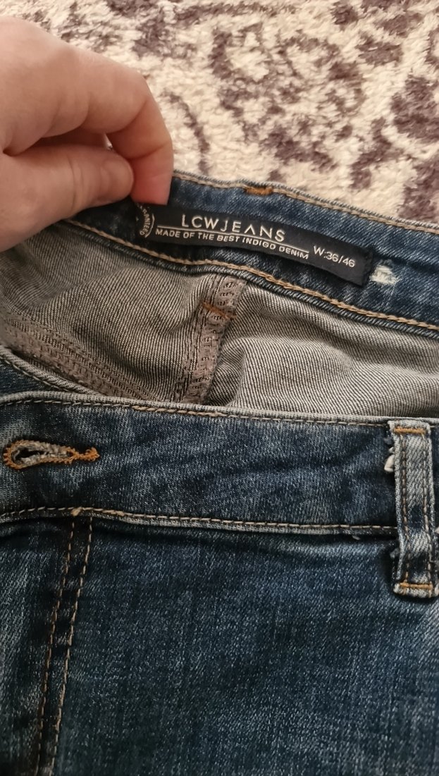 Erkek Lacivert Kot Pantolon - Görsel 5