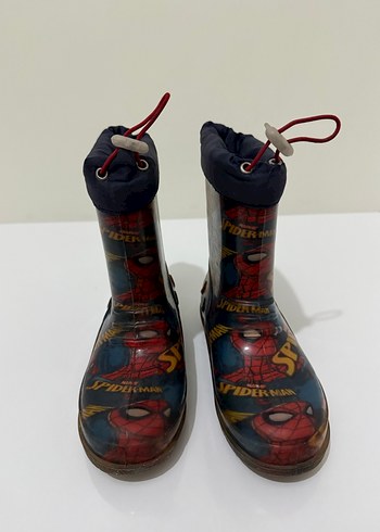 Çocuk Renkli Kauçuk Spider-Man Yağmur Çizmesi