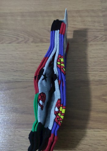 Çocuklar için Çok Renkli Baskılı Çorap Seti - Görsel 3