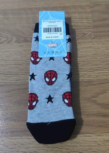 Gri Baskılı Erkek Çorapları Batman Desenli - Görsel 2