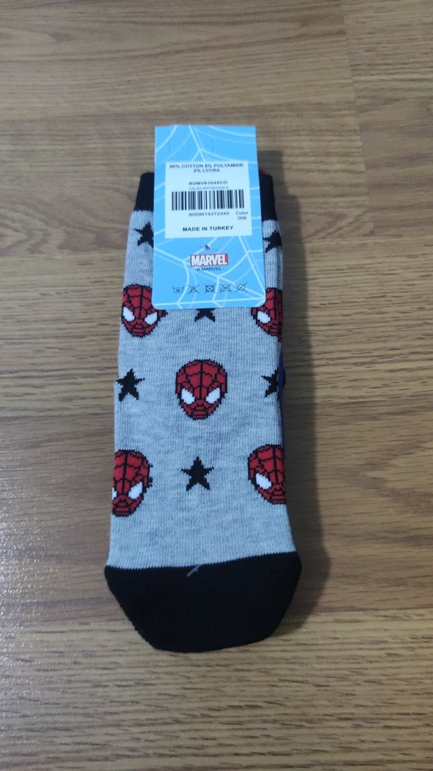 Gri Baskılı Erkek Çorapları Batman Desenli - Görsel 2