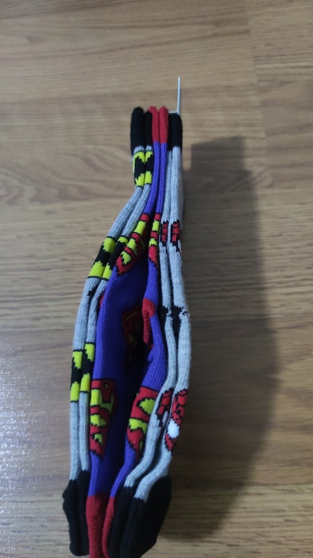 Gri Baskılı Erkek Çorapları Batman Desenli - Görsel 3