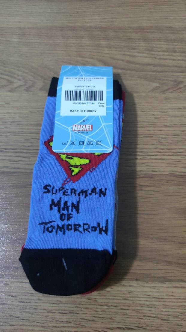Çocuk Süper Kahraman Desenli 3'lü Çorap Seti - Görsel 2