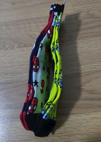 Renkli Baskılı Erkek Çorapları - 3'lü - Görsel 3