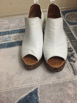 Mammamia Beyaz topuklu sandalet