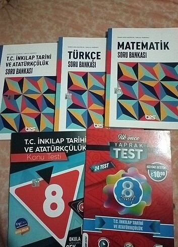 8. sınıf test kitapları