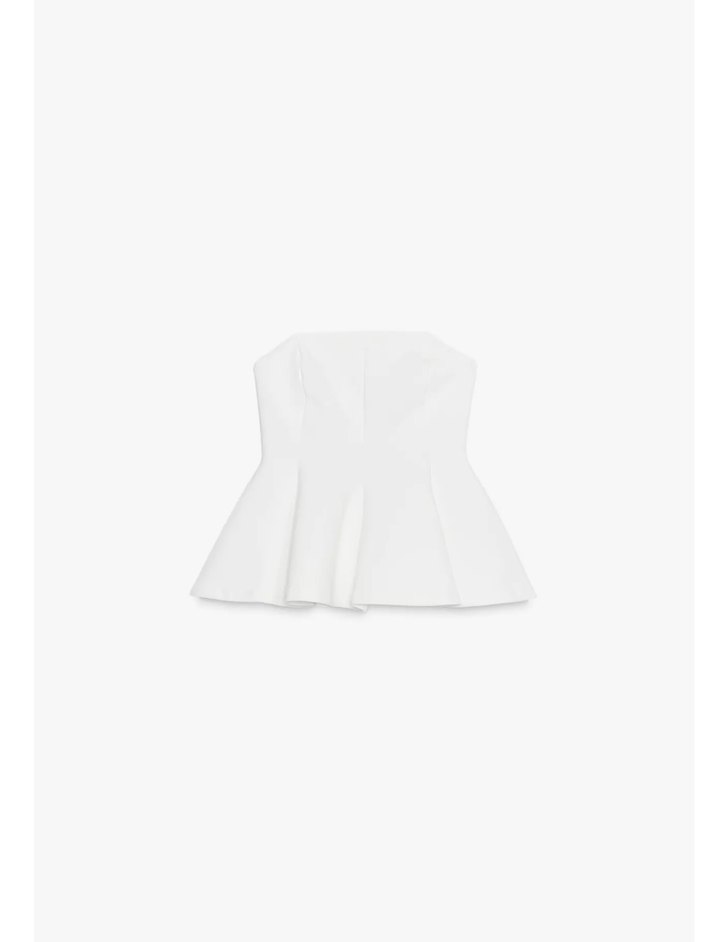 Beyaz Straplez  Kadın top zara s etiketli - Görsel 3