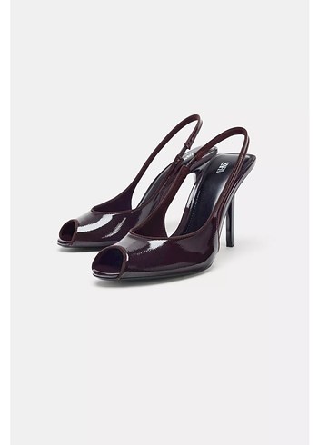 Parlak Rugan Stiletto Kadın Ayakkabı 38 zara - Görsel 3