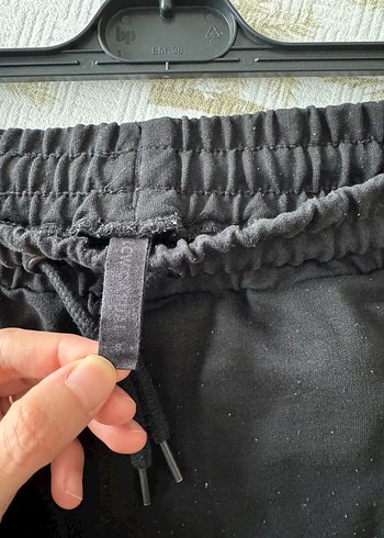 s Beden Siyah Spor Tarzı Bel Detaylı Erkek Şort