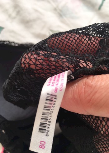 Diğer Siyah Dantelli Mini Gotik Bralet
