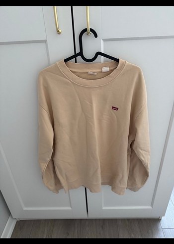 Bej Kadın Uzun Kollu Basic Sweatshirt