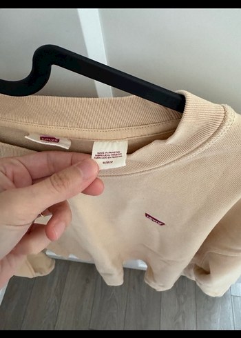 m Beden camel Renk Bej Kadın Uzun Kollu Basic Sweatshirt