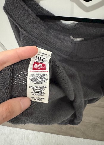 s Beden gri Renk Mango yünlü Kadın Kazak
