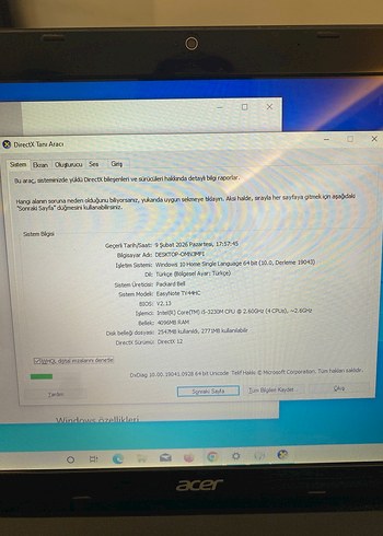 Acer Dizüstü Bilgisayar - Görsel 5